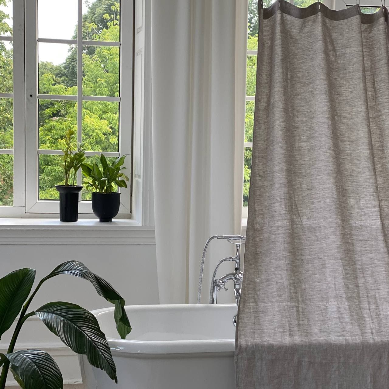 Linen Shower Curtains Ready Made Bespoke Shower Curtains