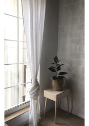 Linen Sheer White Curtain