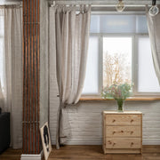 Linen Curtain Panel, Custom Length - Tab Top, Hidden Tabs, Tie Top or Rod Pocket