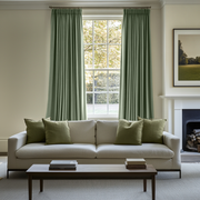 Asparagus Green Pencil Pleat Curtains - Cotton Lined