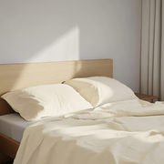 Cream Washed Linen Flat Sheet