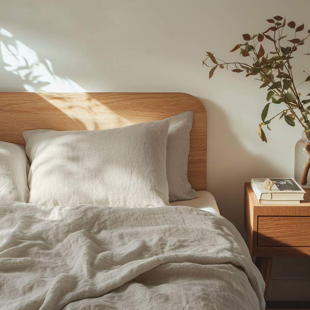 Ecru Beige Washed Heavyweight Linen Flat Sheet