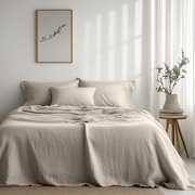 Natural Washed Linen Flat Sheet