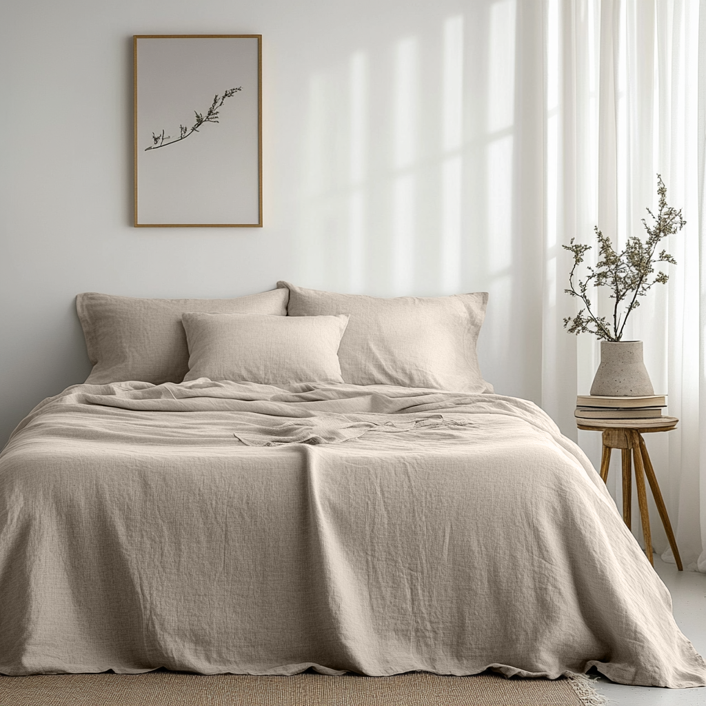 Natural Washed Linen Flat Sheet