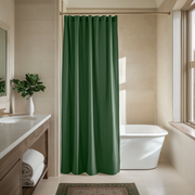 Forest Green Linen Shower Curtain