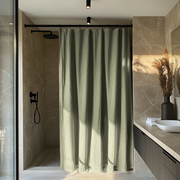 Sage Green Linen Shower Curtain