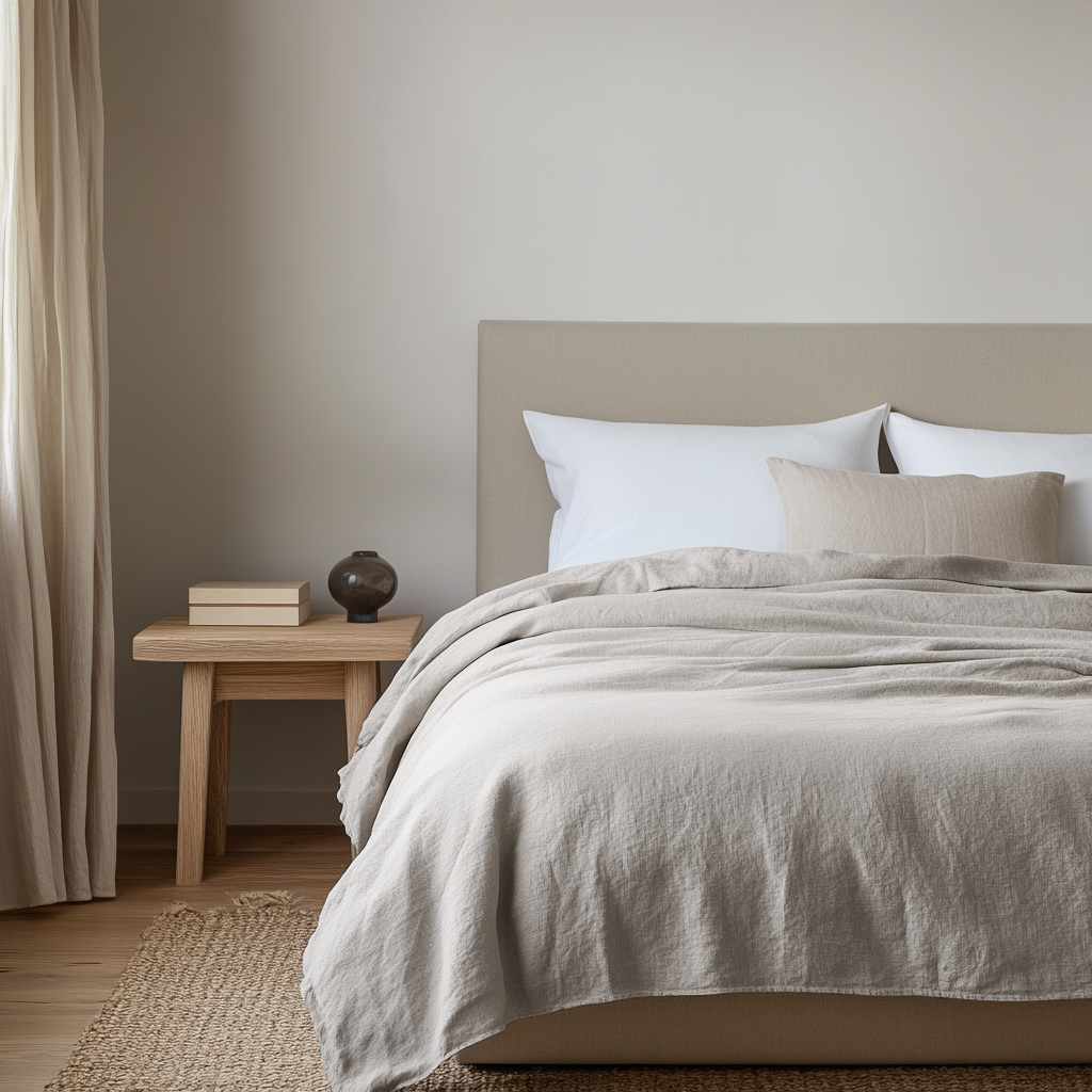 Natural Washed Linen Flat Sheet