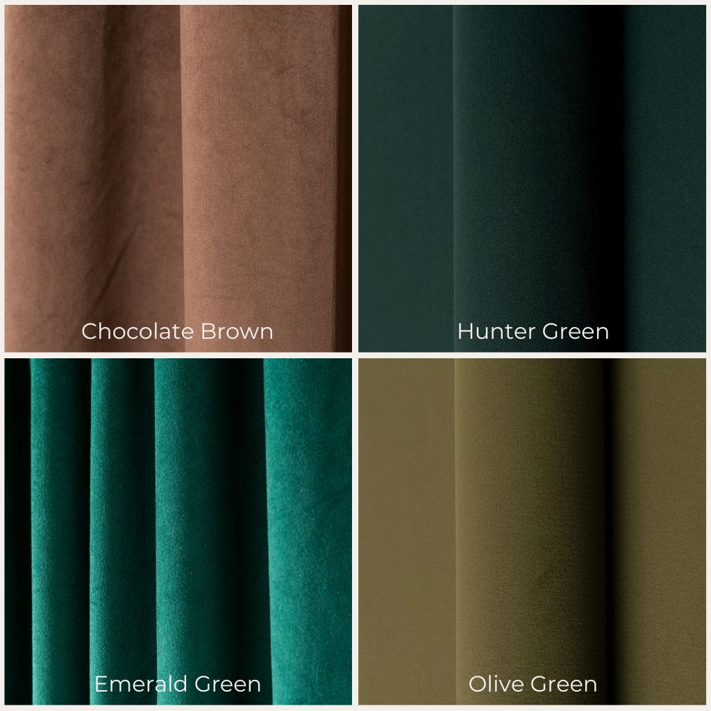 @Color: Chocolate Brown, color:Hunter Green, color: Emerald Green, color: Olive Green