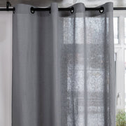 Dining Room Eyelet Linen Curtain - Custom Sizes and Colours - Groomet Window Treatments - Natural 100% Linen Drapery