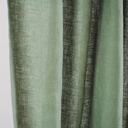 Green Linen Back Tab Curtain Panel