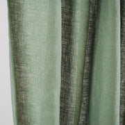 Green Blackout Linen Curtains with Back Tabs, Asparagus Color