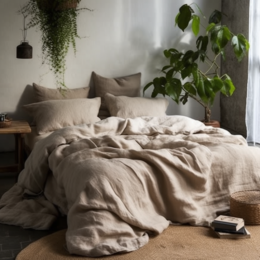 Luxury Belgian Linen Duvet Cover - Zipper or Buttons - King, Single, Double, Superking, Emperor Sizes, Color: Natural