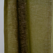 Green Blackout Linen Tab Top Curtain Panel 124, 138 or 250 cm Width, Custom Length, Moss Green Colour