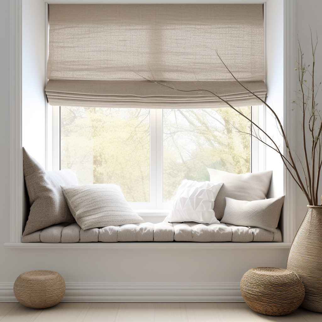 Natural Relaxed Roman Shades