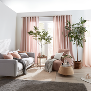 Dusty Pink Linen Grommet Curtain with Cotton Lining - Custom Sizes & Colors