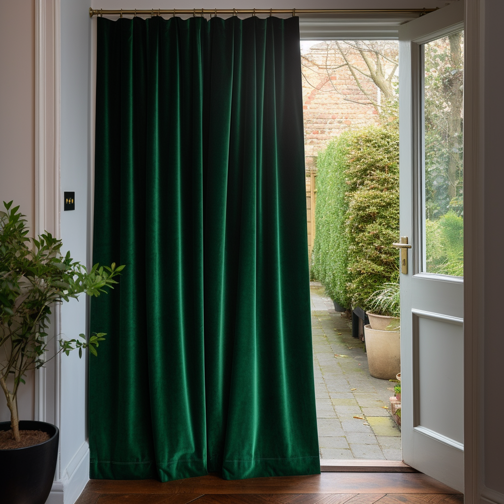 S-Fold Velvet Thermal Insulated Door Curtain