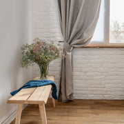 Linen Tab Top Blackout Curtain Panel with Lining