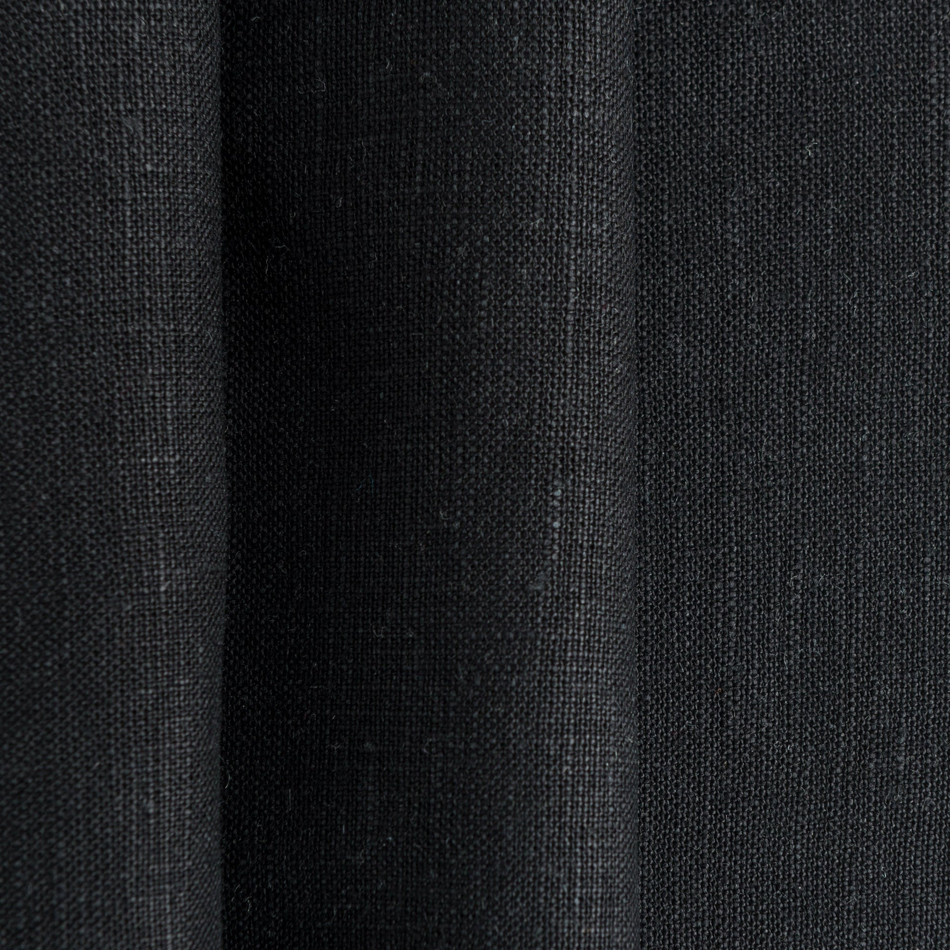 Black and White Frame Border Tab Top Linen Curtain Panel with Cotton Lining - Custom Width and Length, Color: Black