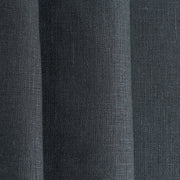 Charcoal Grey Eyelet Linen Curtain Panel with Blackout Lining - Custom Sizes & Colours, Color: Charcoal Grey