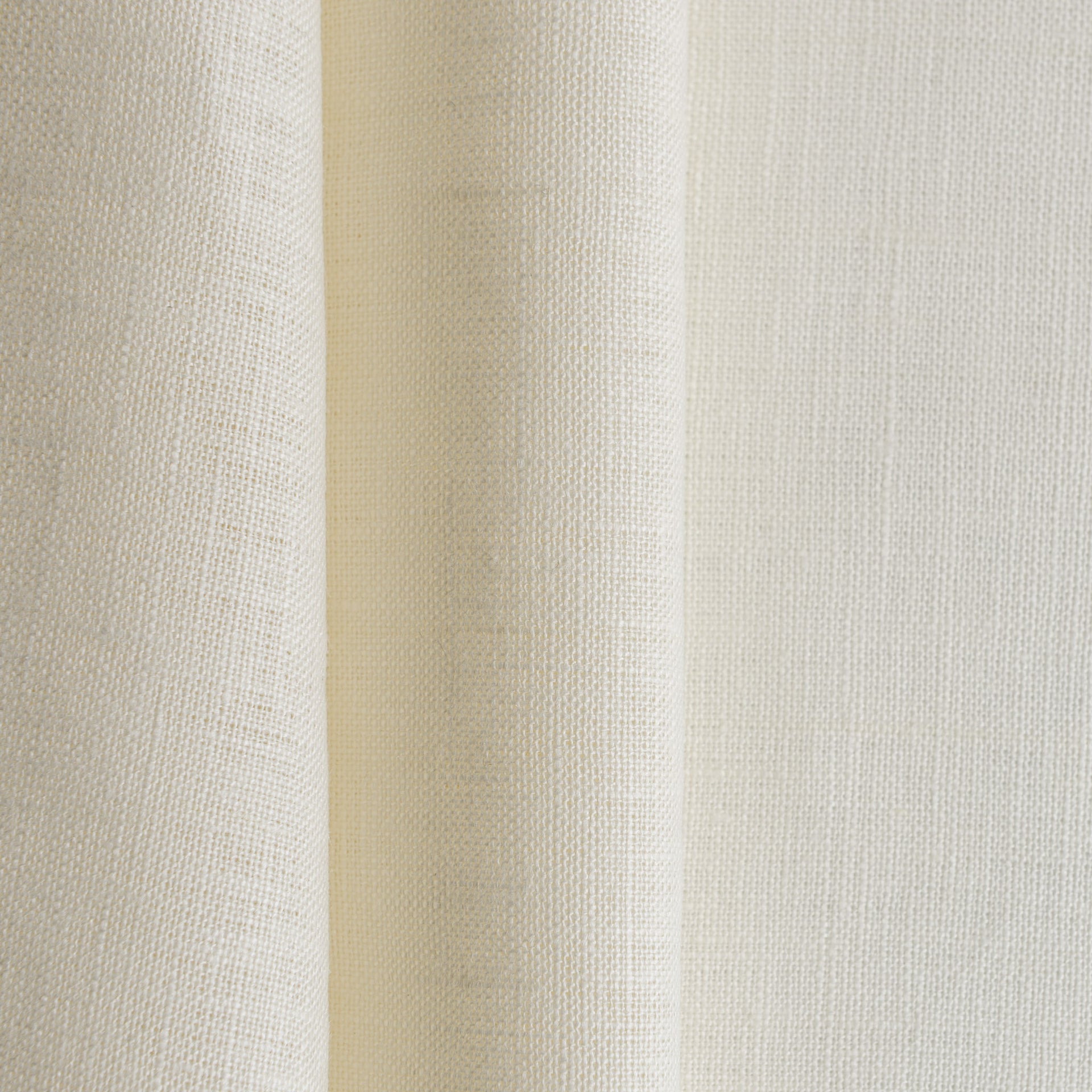Cream Linen Back Tab Curtain Panel with Blackout Lining - Custom Width, Custom Length, Color: Cream