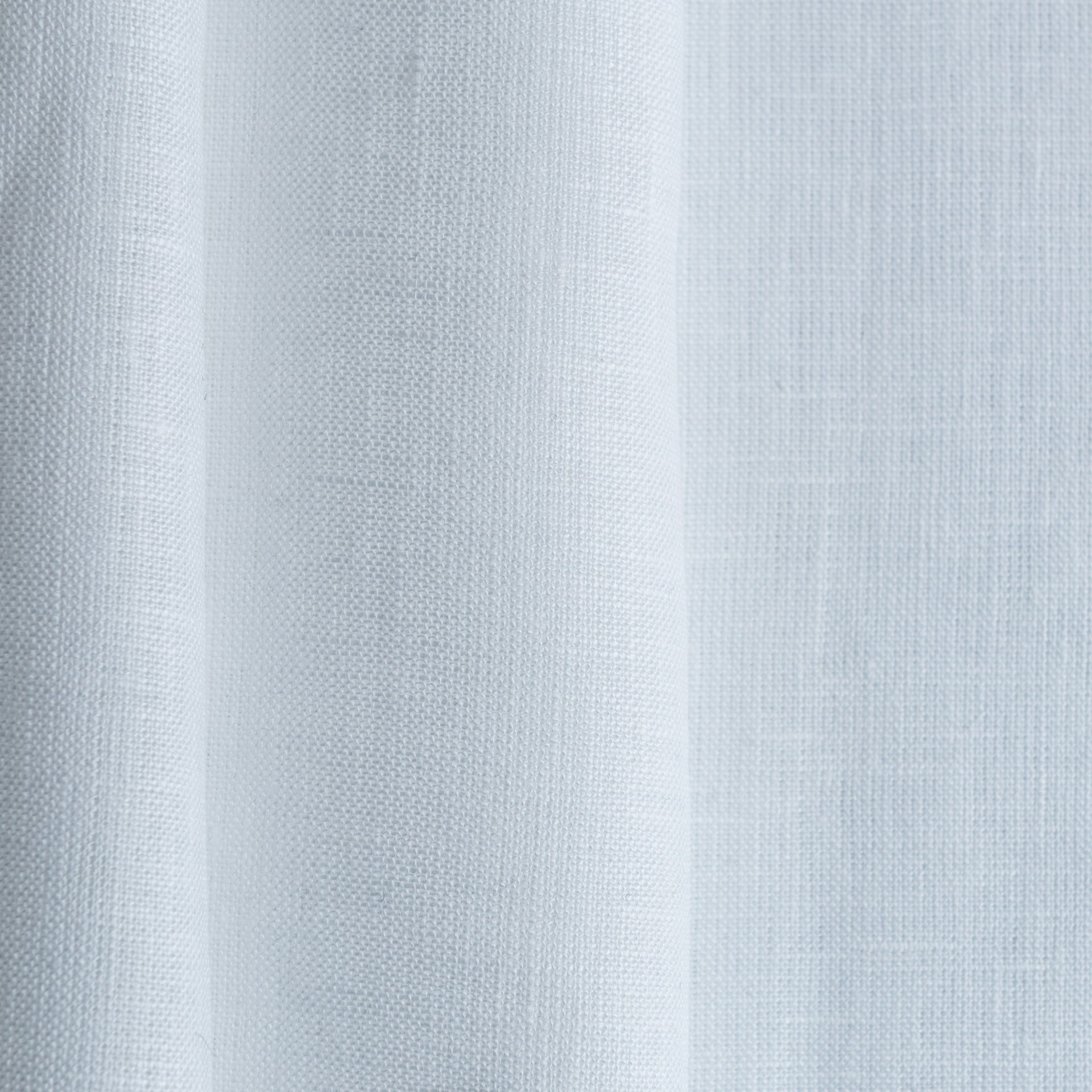 Black and White Eyelet Linen Curtain Panel - Custom Width and Length, Color: White