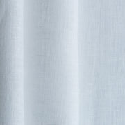 Black and White Frame Border Tab Top Linen Curtain Panel with Cotton Lining - Custom Width and Length, Color: White