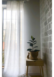 Linen Sheer White Curtain