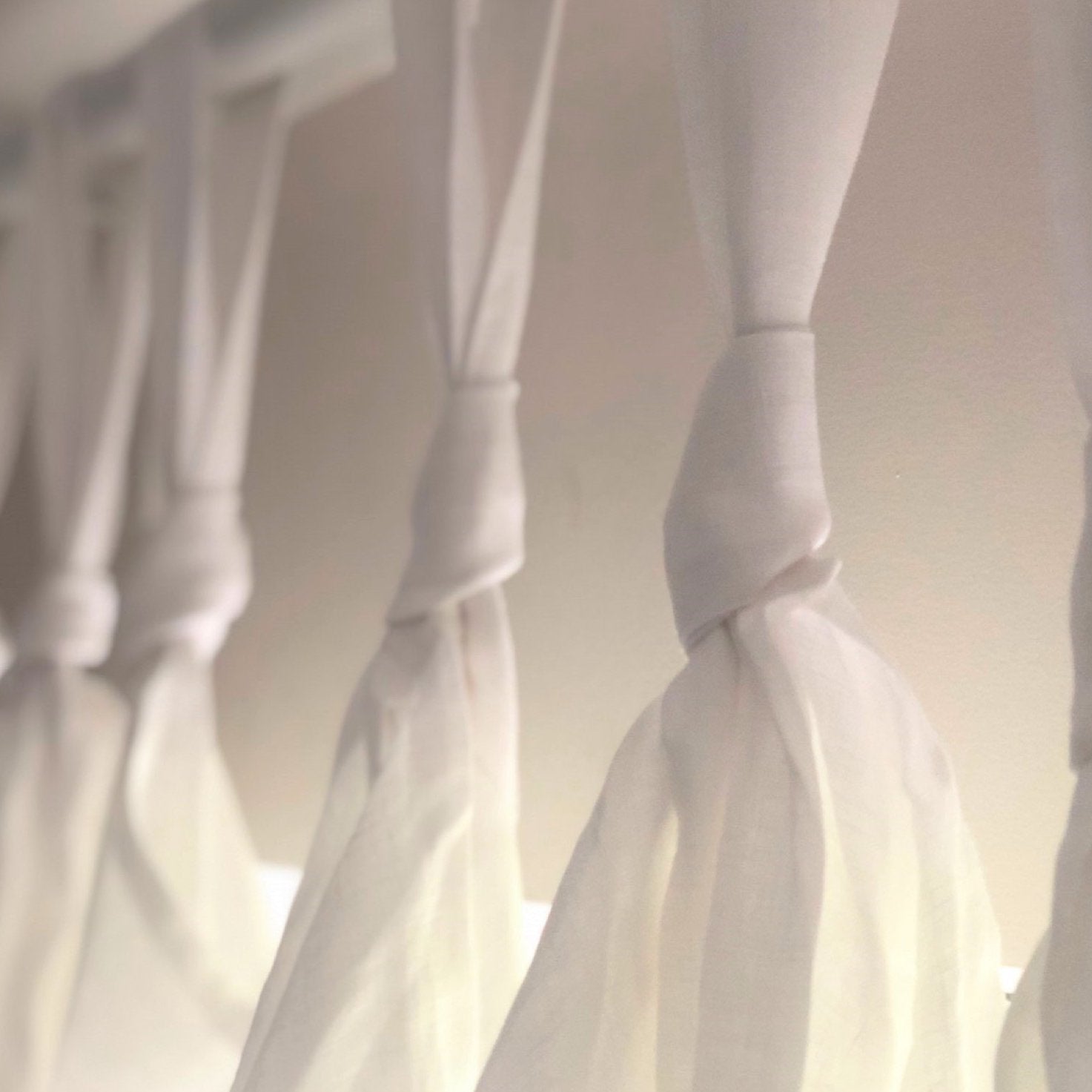 Knotted Tabs Linen Curtain
