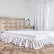 Linen Bed Valance with Ruffles