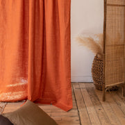 Orange Linen Curtain