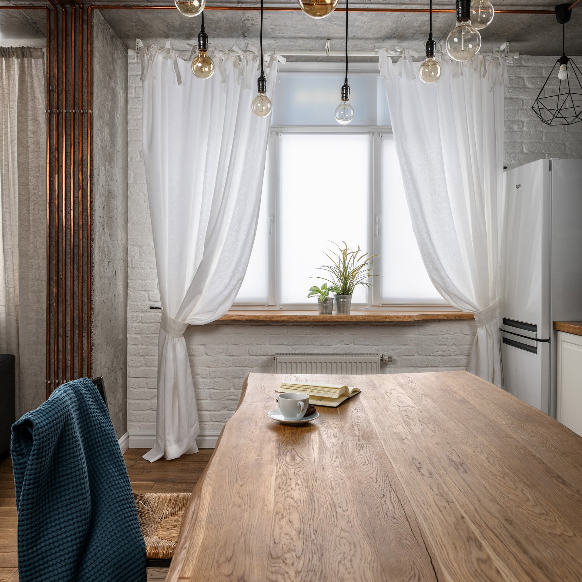 Linen Top Tie Curtain
