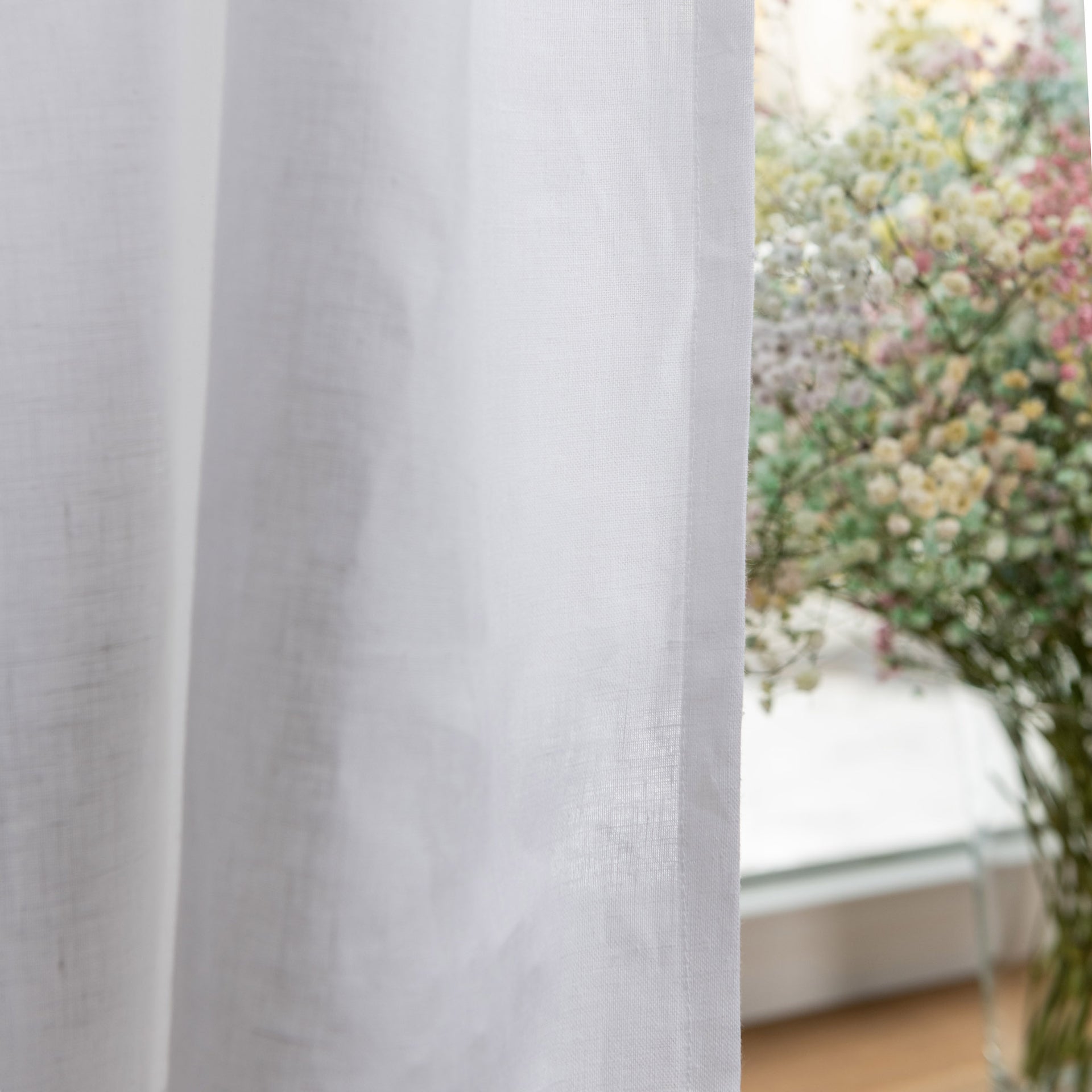 Linen Top Tie Curtain