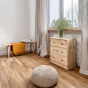 Natural Linen Back Tab Curtain Panel
