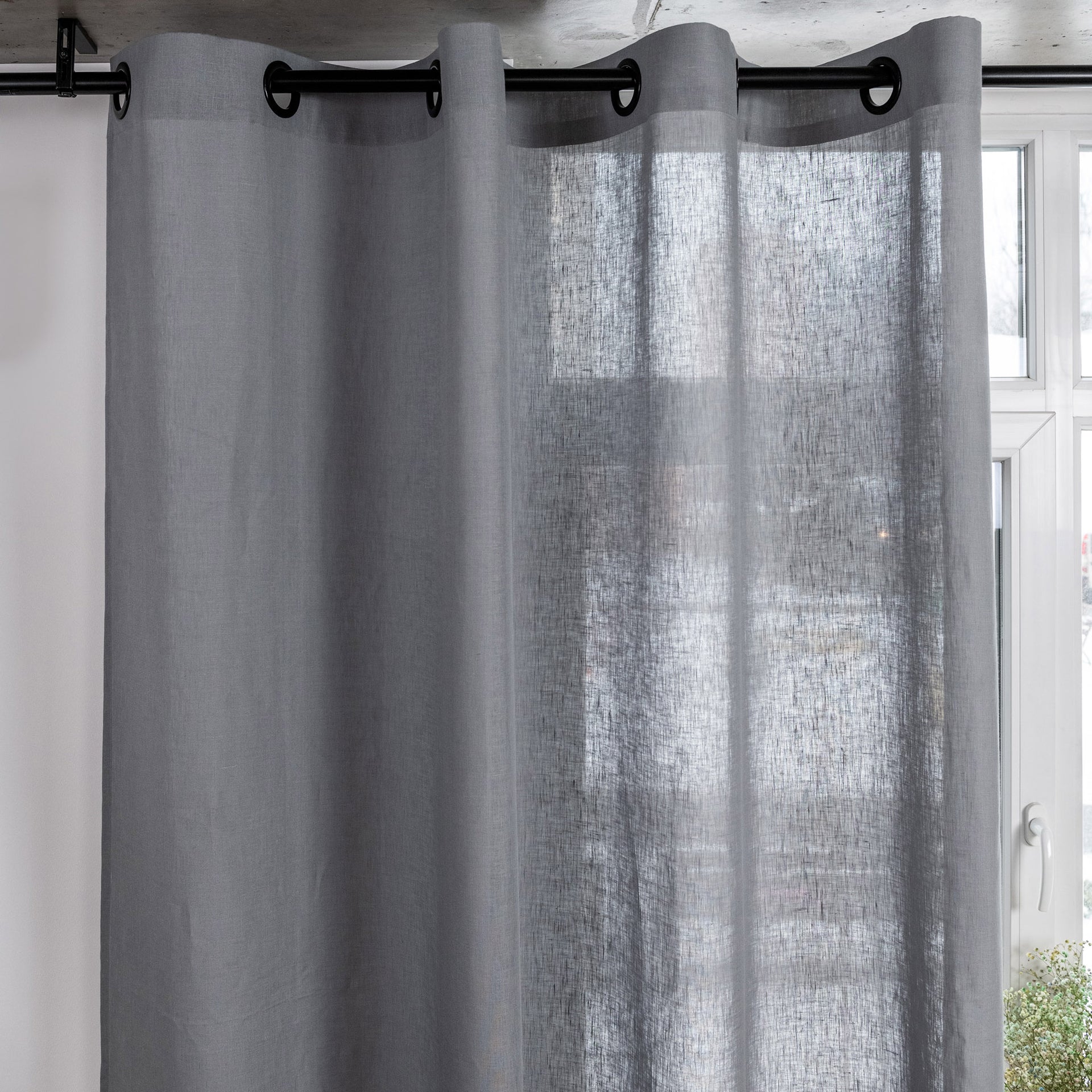 Eyelet Linen Curtain