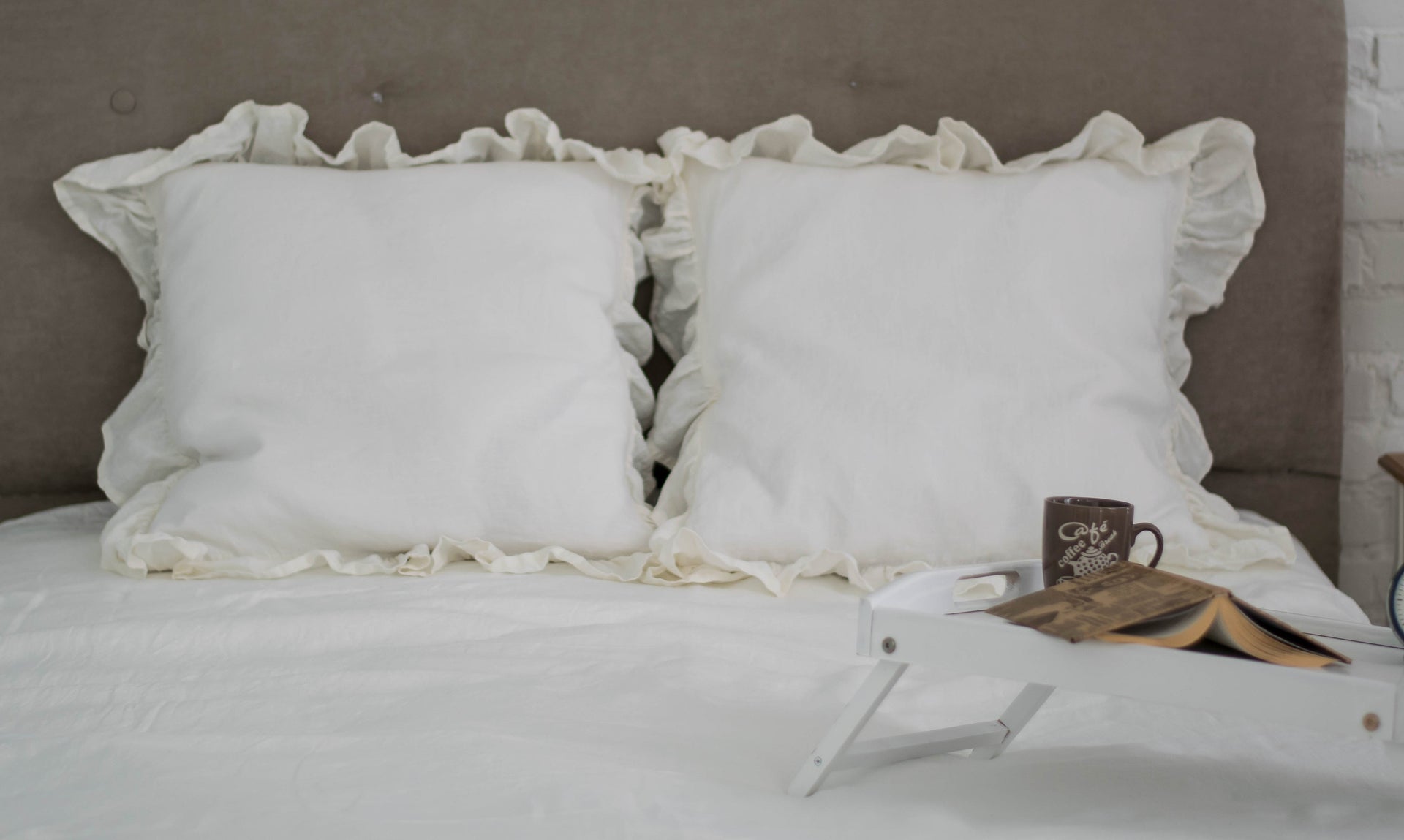 Linen Ruffled Pillow Sham