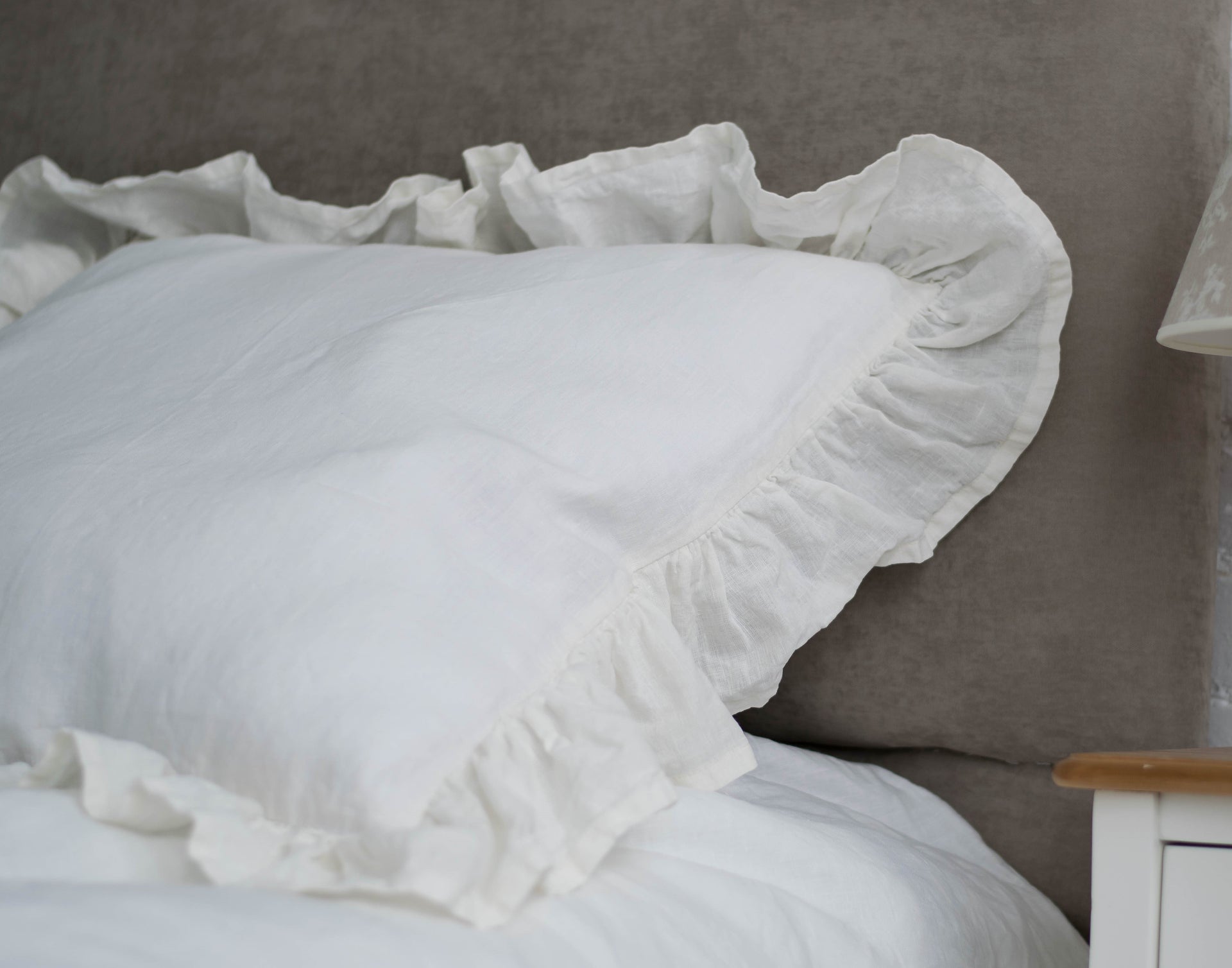 Linen Ruffled Pillow Sham