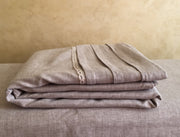 Linen Duvet Cover with Pleats