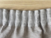 Linen Curtain Panel - Heading with Tape for Ceiling Track - Blackout lining - Back side
