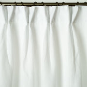 Dutch Pleat Linen Curtain Panel with Blackout Lining - Heading for Rings and Hooks - Lined Linen Darkening Curtain