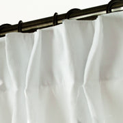 Dutch Pleat Linen Curtain Panel with Blackout Lining - Heading for Rings and Hooks - Lined Linen Darkening Curtain