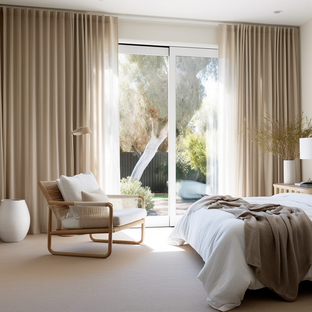 Beige Curtains for Bedroom
