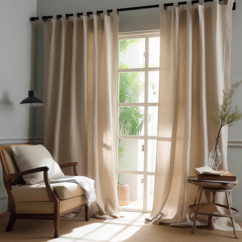 Beige Curtains