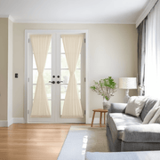 Cream Linen French Door Curtain
