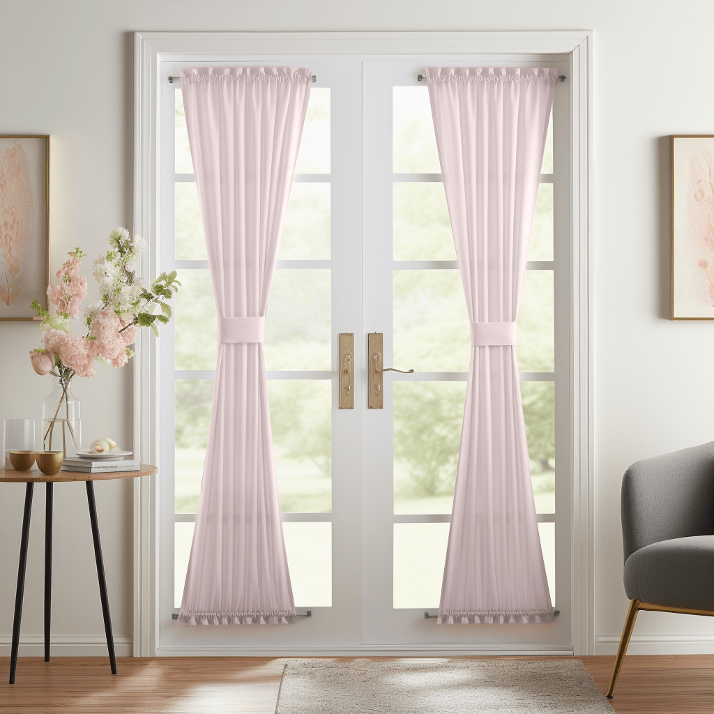 Dusty Pink Linen French Door Curtain