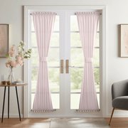 Dusty Pink Linen French Door Curtain