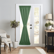 Forest Green Linen French Door Curtain