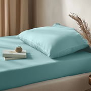 Aquamarine Blue Linen Extra & Ultra Deep Fitted Sheet