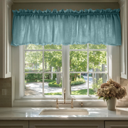 Aquamarine Blue Linen Valance