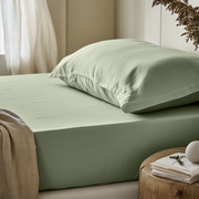 Asparagus Green Linen Extra & Ultra Deep Fitted Sheet