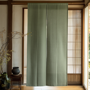 Asparagus Green Linen Noren Curtain